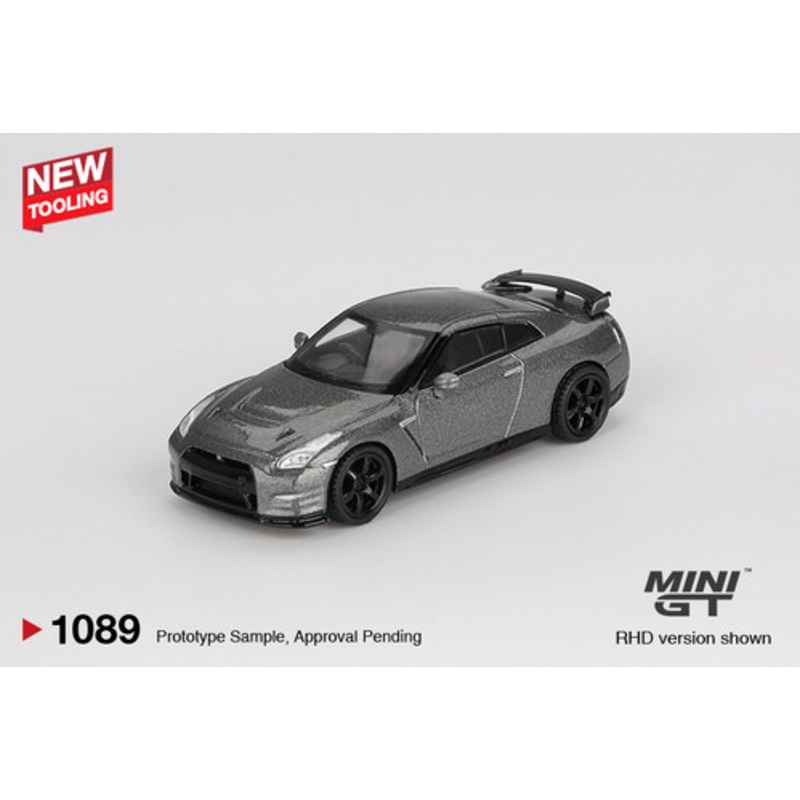 1/64 Mini GT 2013 Nissan Skyline GT-R GTR R35 (Dark Metal Grey) (NISMO R35 CRS Version) Diecast Car Model