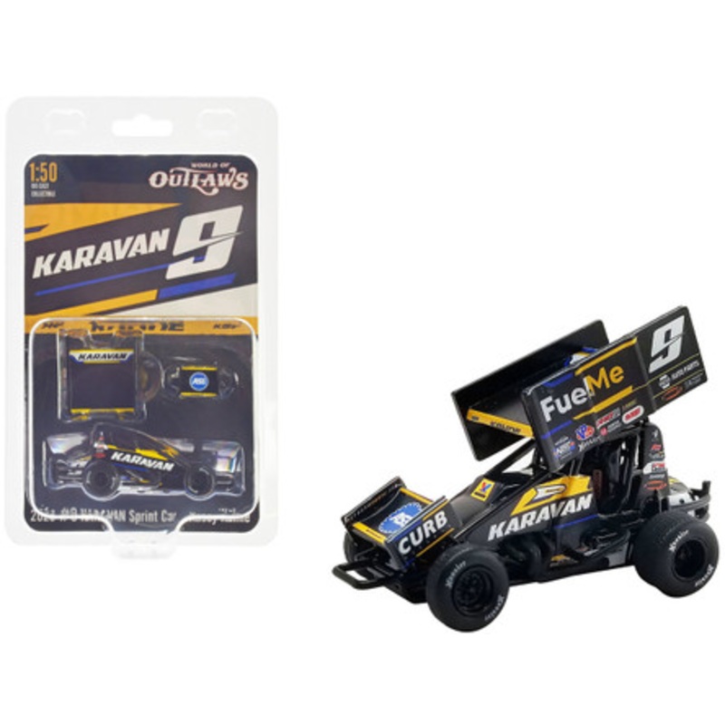 Winged Sprint Car #9 Kasey Kahne "Karavan - Fuel Me" Kasey Kahne Racing "World of Outlaws" (2023) 1/50 Diecast Model Car by ACME