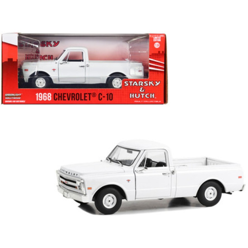 1968 Chevrolet C-10 Pickup Truck White "Starsky and Hutch" (1975-1979) TV Series "Hollywood" Series 1/24 Diecast Model Car by Greenlight