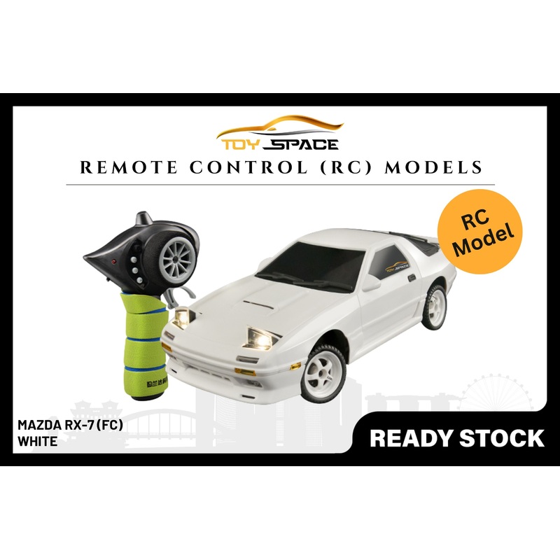 [LDRC] Remote-Controlled Car - Mazda RX-7 (FC) White