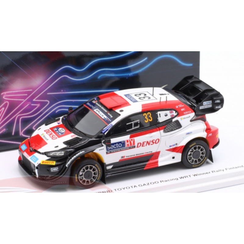 1/43 Spark 2023 TOYOTA GR Yaris Rally1 HYBRID No.33 TOYOTA GAZOO Racing WRT Winner Rally Finland E. Evans - S. Martin Car Model