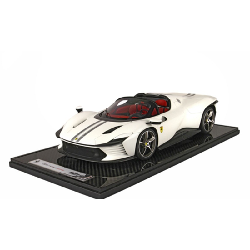1/12 BBR Ferrari Daytona SP3 Icon Series Matt White Italy Open Roof Resin Car Model