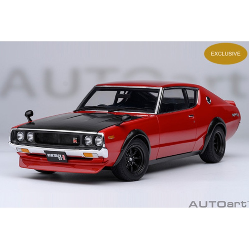 1/18 AUTOart 1973 Nissan Skyline 2000 GT-R SPEZ (KPGC110) Tuned Version (Red) Car Model