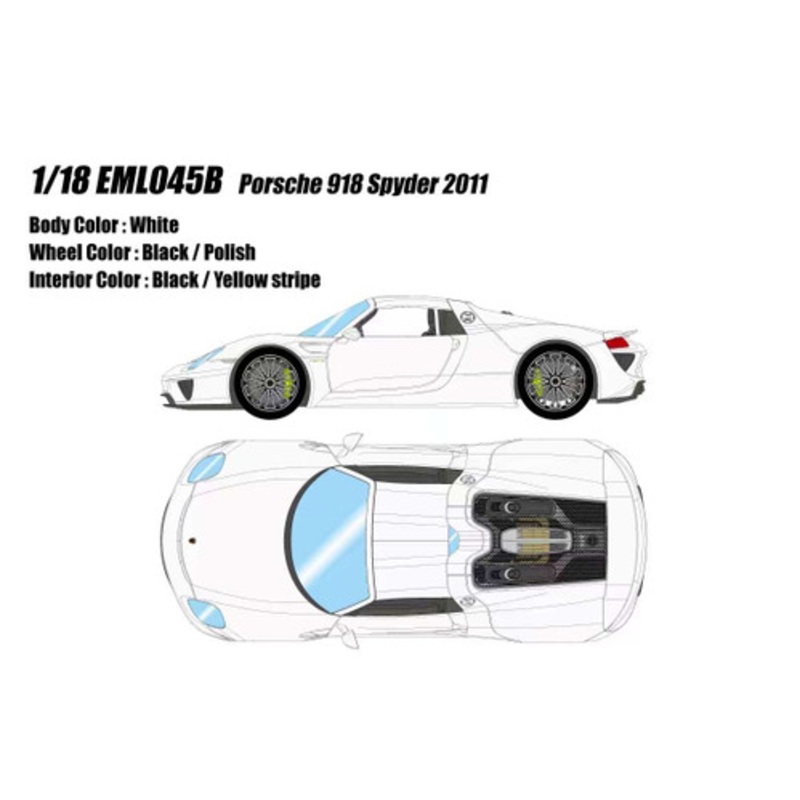 1/18 Makeup 2011 Porsche 918 Spyder (White) Car Model