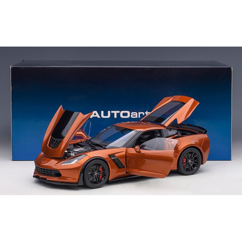 1/18 AUTOart Chevrolet Chevy Corvette C7 Z06 (Daytona Sunrise Orange) Car Model
