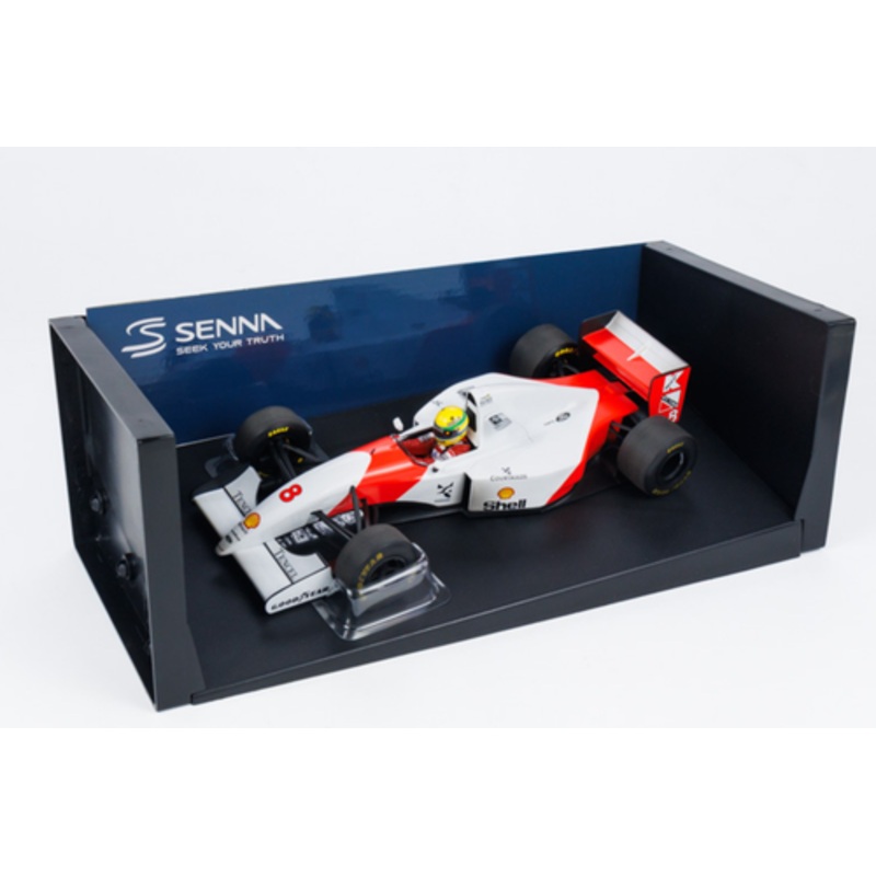 1/18 Minichamps 1993 Formula 1 Ayrton Senna McLaren MP4/8 Dirty Version #8 Winner Australian GP Car Model