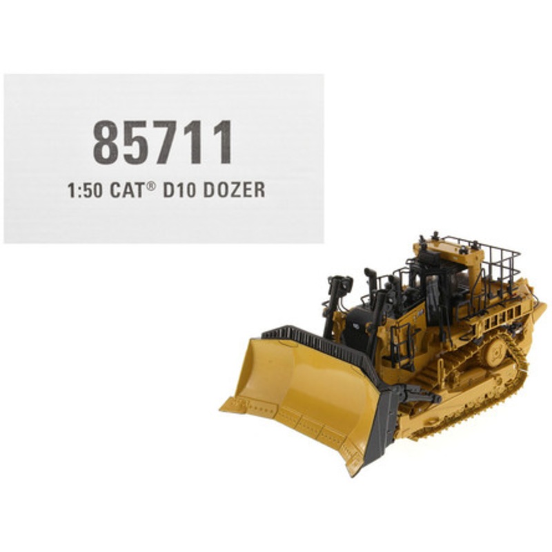 CAT Caterpillar D10 Track Type Dozer Yellow "High Line Series" 1/50 Diecast Model by Diecast Masters
